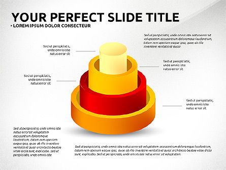 복합 3D 객체, 슬라이드 7, 03010, 모양 — PoweredTemplate.com