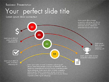 Creativo elegante modello di presentazione moderna, Slide 10, 03011, Modelli Presentazione — PoweredTemplate.com