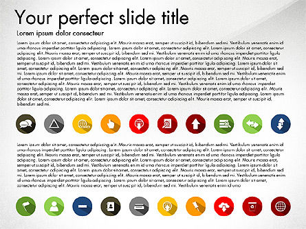Raccolta icone piane, Slide 6, 03013, icone — PoweredTemplate.com