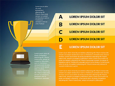 컵 옵션 및 스테이지 다이어그램, 슬라이드 13, 03016, 단계 도표 — PoweredTemplate.com