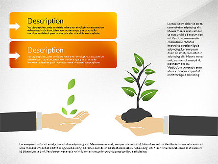 Diagramas de conceito de crescimento, Modelo do PowerPoint, 03022, Diagramas de Processo — PoweredTemplate.com