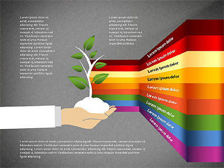 Concept van de groei diagrammen, Dia 11, 03022, Procesdiagrammen — PoweredTemplate.com