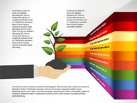 Diagramas de Concepto de Crecimiento, Diapositiva 3, 03022, Diagramas de proceso — PoweredTemplate.com