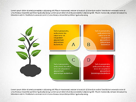 Concept van de groei diagrammen, Dia 4, 03022, Procesdiagrammen — PoweredTemplate.com
