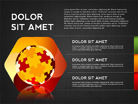Mains et casse-tête, Diapositive 14, 03024, Schémas puzzle — PoweredTemplate.com