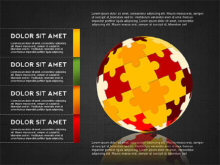 손과 퍼즐, 슬라이드 15, 03024, 퍼즐 도표 — PoweredTemplate.com