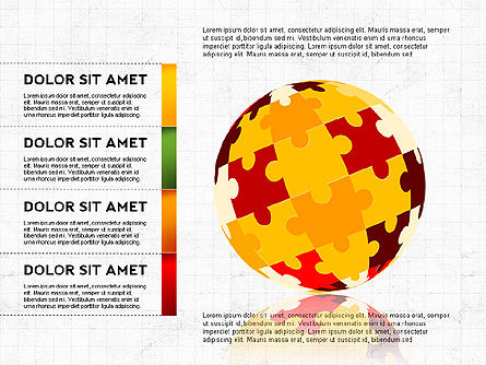 Hände und Rätsel, Folie 7, 03024, Puzzle-Diagramme — PoweredTemplate.com