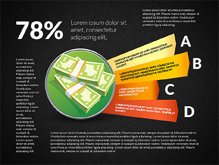 Etapas y opciones con dinero, Diapositiva 15, 03025, Diagramas de la etapa — PoweredTemplate.com