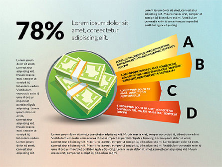 Etapas y opciones con dinero, Diapositiva 7, 03025, Diagramas de la etapa — PoweredTemplate.com