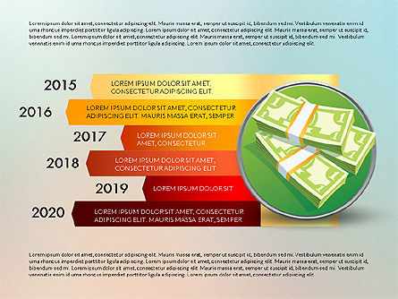 Etapas y opciones con dinero, Diapositiva 8, 03025, Diagramas de la etapa — PoweredTemplate.com