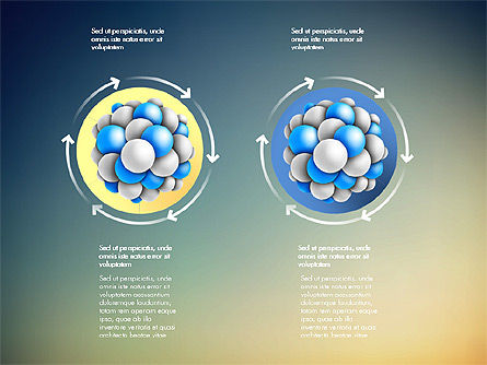 Modèle de présentation avec forme de molécule, Diapositive 15, 03027, Schémas d'étapes — PoweredTemplate.com