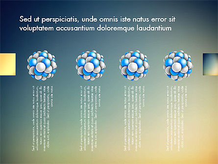 분자 모양의 프리젠 테이션 템플릿, 슬라이드 16, 03027, 단계 도표 — PoweredTemplate.com