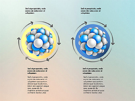 Modèle de présentation avec forme de molécule, Diapositive 7, 03027, Schémas d'étapes — PoweredTemplate.com