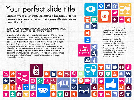 Flat Design Icons Presentation Deck, Slide 5, 03028, Icons — PoweredTemplate.com