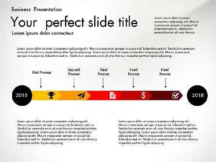 Zakelijke presentatie met silhouetten en vormen, Dia 3, 03029, Presentatie Templates — PoweredTemplate.com