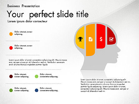 Zakelijke presentatie met silhouetten en vormen, Dia 5, 03029, Presentatie Templates — PoweredTemplate.com