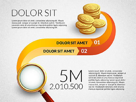 Trouver un concept d'investissement, Diapositive 3, 03031, Schémas d'étapes — PoweredTemplate.com