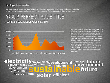 Hernieuwbare energie word cloud presentatiesjabloon, Dia 12, 03037, Presentatie Templates — PoweredTemplate.com