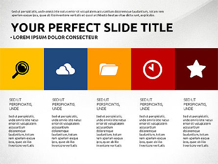 Flache Design-Infografik Präsentation, PowerPoint-Vorlage, 03040, Infografiken — PoweredTemplate.com