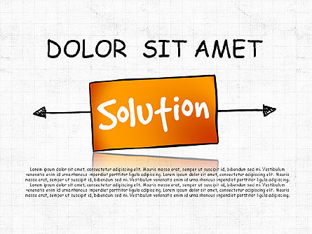 Schema problema processo di soluzione, Modello PowerPoint, 03042, Diagrammi di Processo — PoweredTemplate.com