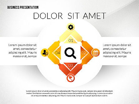 Process Shapes Icons, PowerPoint Template, 03045, Process Diagrams — PoweredTemplate.com