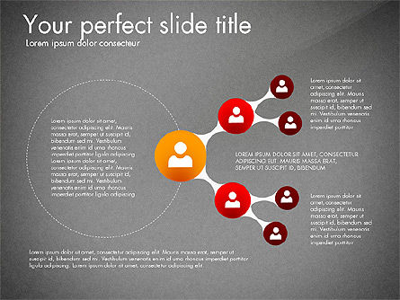 Schéma de hiérarchie circulaire, Diapositive 14, 03047, Graphiques organisationnels — PoweredTemplate.com