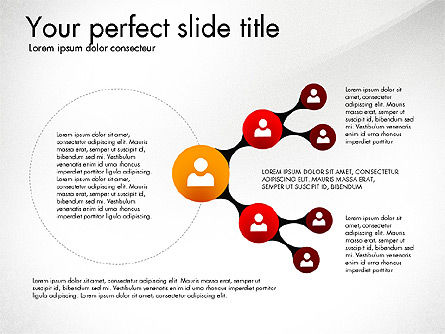 Cirkelvormige hiërarchie diagram, Dia 6, 03047, Organisatorische Grafieken — PoweredTemplate.com