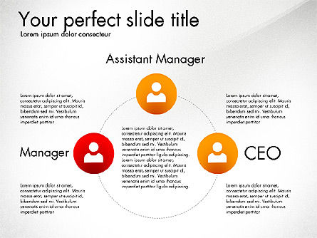 Circular Hierarchy Diagram, Slide 7, 03047, Organizational Charts — PoweredTemplate.com