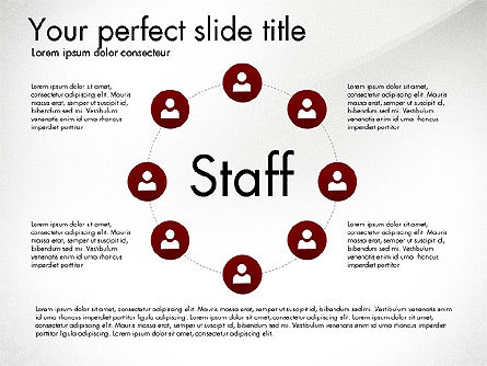 Diagrama circular de la jerarquía, Diapositiva 8, 03047, Organigramas — PoweredTemplate.com