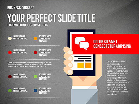Modern Presentation Template in Flat Design, Slide 9, 03048, Presentation Templates — PoweredTemplate.com
