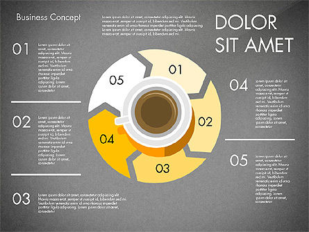 Flechas y objetos de proceso coloreados, Diapositiva 10, 03049, Diagramas de proceso — PoweredTemplate.com
