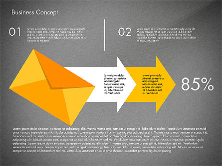 Colored Process Arrows and Objects, Slide 11, 03049, Process Diagrams — PoweredTemplate.com