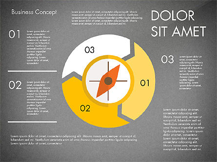 色付きのプロセスの矢印とオブジェクト, スライド 14, 03049, プロセス図 — PoweredTemplate.com