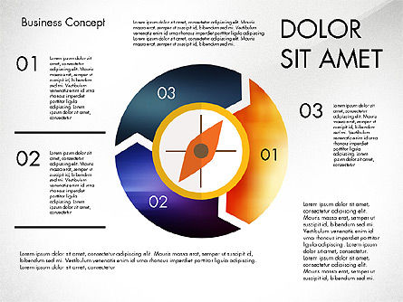 Frecce processo colorati e oggetti, Slide 6, 03049, Diagrammi di Processo — PoweredTemplate.com