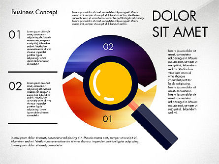 色付きのプロセスの矢印とオブジェクト, スライド 8, 03049, プロセス図 — PoweredTemplate.com