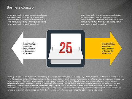 色付きのプロセスの矢印とオブジェクト, スライド 9, 03049, プロセス図 — PoweredTemplate.com