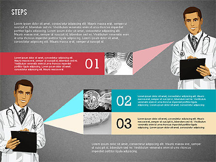 위생 개념, 슬라이드 16, 03051, 단계 도표 — PoweredTemplate.com