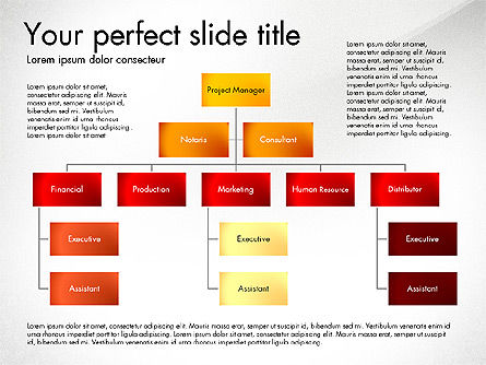Diagram Organisasi, Templat PowerPoint, 03052, Bagan Organisasi — PoweredTemplate.com