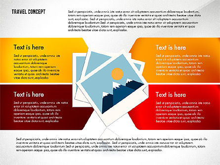 Concepto de presentación de viajes en diseño plano, Diapositiva 8, 03055, Plantillas de presentación — PoweredTemplate.com