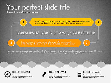 Línea de tiempo y plantilla de presentación del proceso, Diapositiva 11, 03056, Diagramas de proceso — PoweredTemplate.com