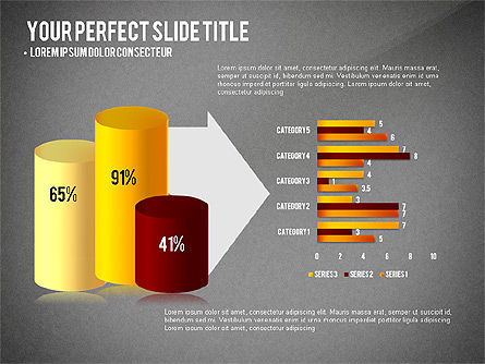 3D Shapes with Data Driven Charts, Slide 12, 03058, Shapes — PoweredTemplate.com
