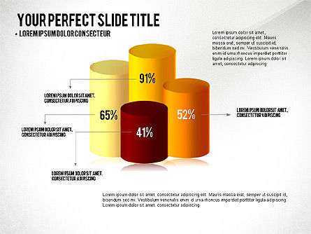 3D Shapes with Data Driven Charts, Slide 2, 03058, Shapes — PoweredTemplate.com