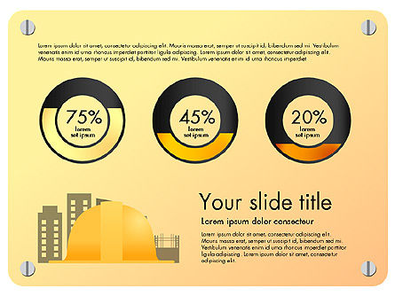 Bouw infographics presentatiesjabloon, Dia 13, 03059, Presentatie Templates — PoweredTemplate.com
