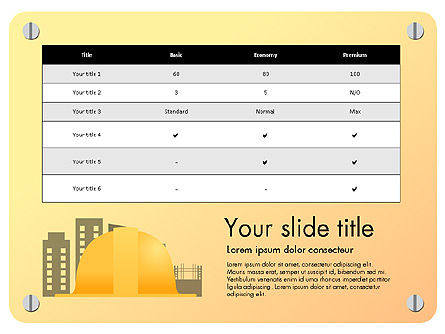Plantilla de presentación Infographics de construcción, Diapositiva 16, 03059, Plantillas de presentación — PoweredTemplate.com
