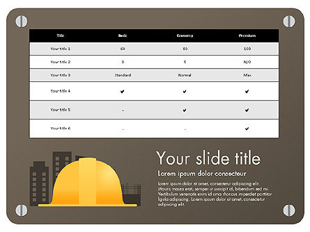 Construction Infographics Presentation Template, Slide 8, 03059, Presentation Templates — PoweredTemplate.com