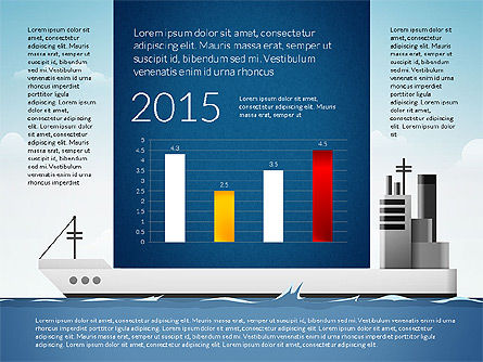 Ingfographics del envío con los gráficos dados conducidos, Diapositiva 10, 03061, Plantillas de presentación — PoweredTemplate.com