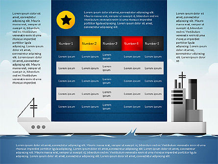 Shipping Ingfographics with Data Driven Charts, Slide 14, 03061, Presentation Templates — PoweredTemplate.com