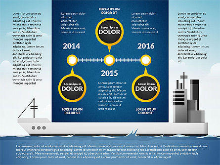 Ingfographics del envío con los gráficos dados conducidos, Diapositiva 4, 03061, Plantillas de presentación — PoweredTemplate.com