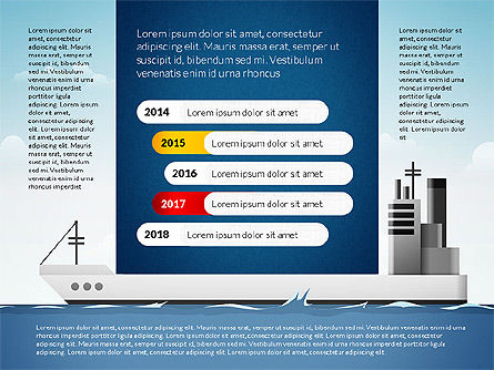 Ingfographics del envío con los gráficos dados conducidos, Diapositiva 5, 03061, Plantillas de presentación — PoweredTemplate.com