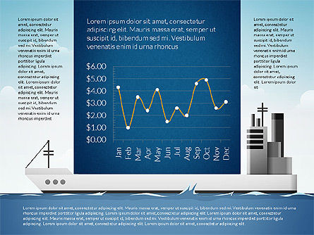 Ingfographics del envío con los gráficos dados conducidos, Diapositiva 8, 03061, Plantillas de presentación — PoweredTemplate.com